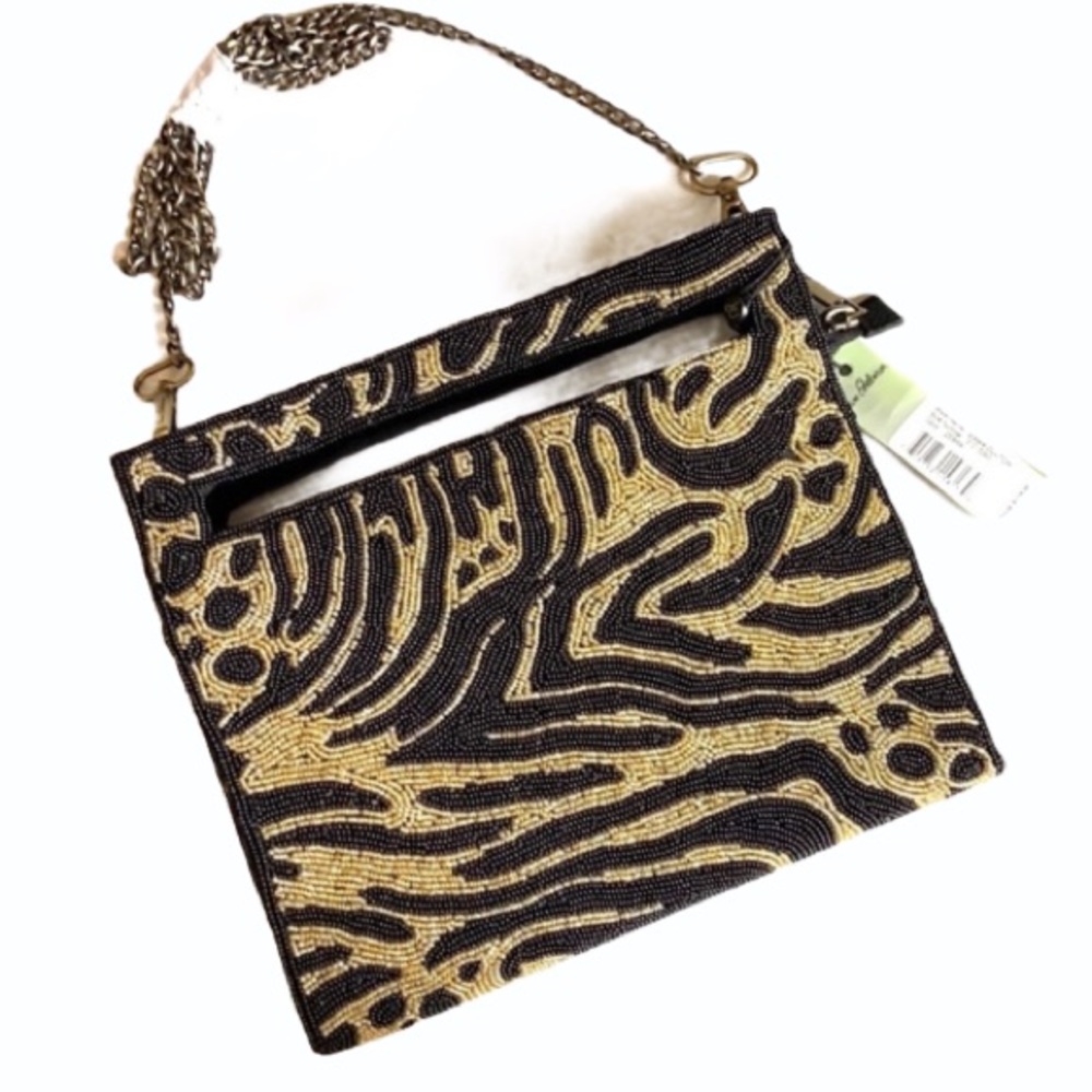 Sam Edelman - Animal Print beaded bag - NWT